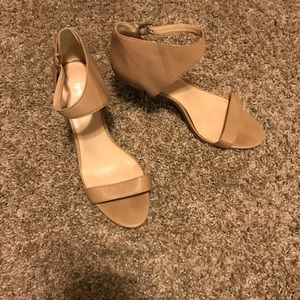 Nine West - Nude ankle wrap sandals